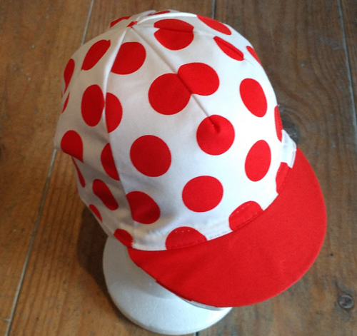 polka dot cycling cap