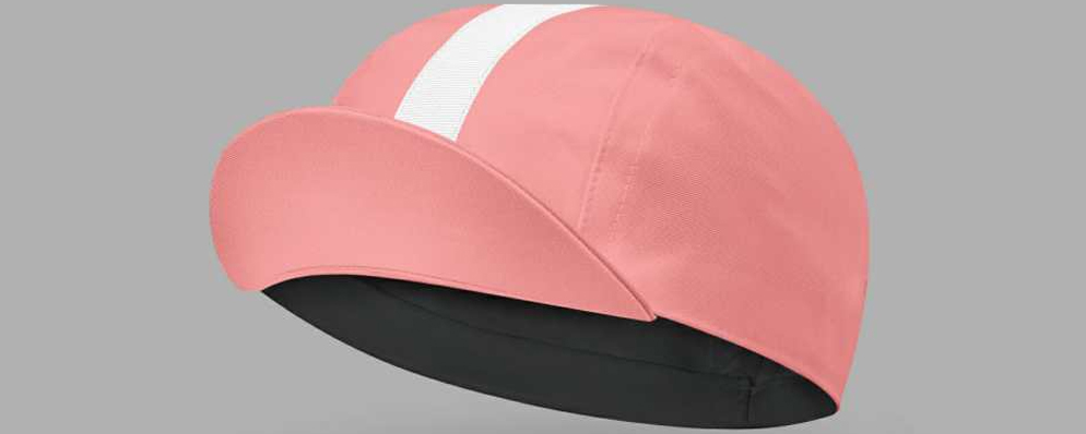 Classic Cycling Cap - Pink with White Stripe