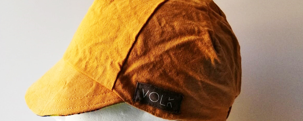 Paisley Reversable Cycling Cap - Orange